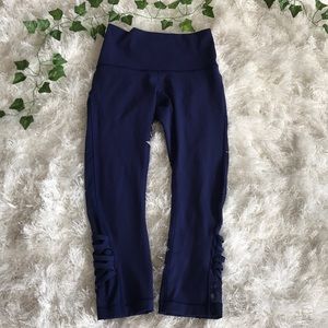Lululemon blue crop mesh leggings size 4